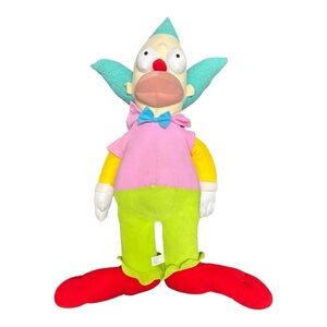 Vintage Simpsons Krusty The Clown Large Plush Toy